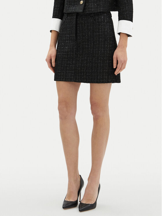 Motivi Motivi Mini sukně 1155Q000957N Černá Regular Fit
