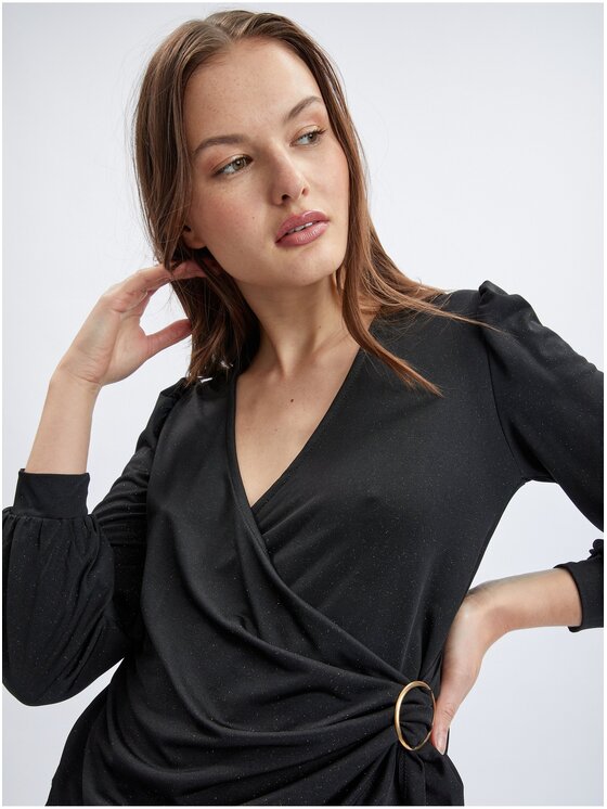 Orsay Orsay Bluzka 630039-660000__S Czarny Regular Fit