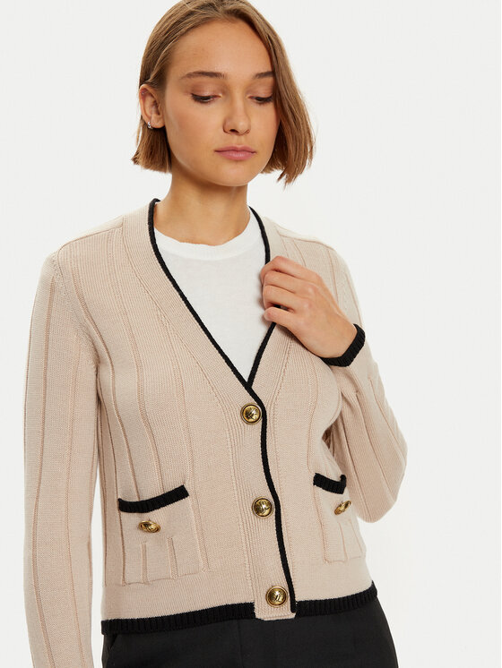 Luisa Spagnoli Luisa Spagnoli Kardigan Mozione 58437 Beżowy Regular Fit