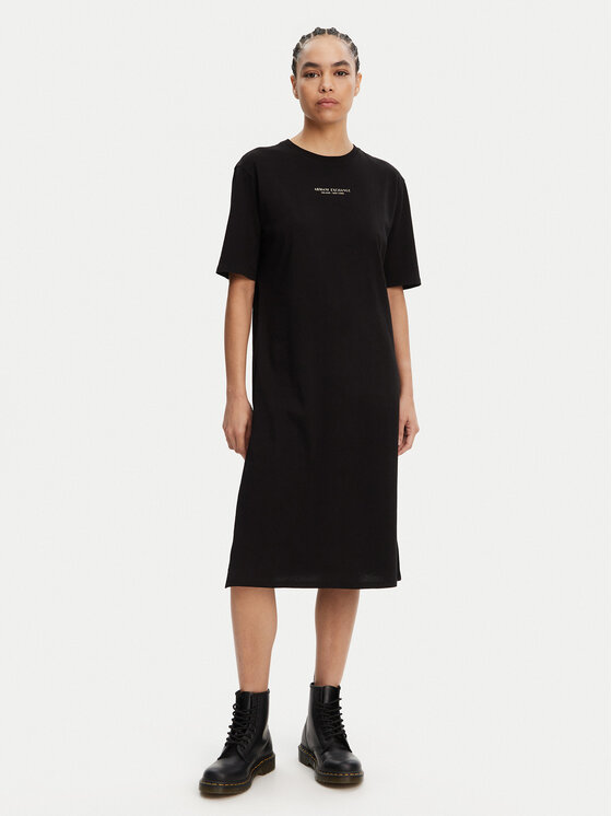 Armani Exchange Armani Exchange Kleid für den Alltag 8NYACF YJG3Z 52AK Schwarz Regular Fit