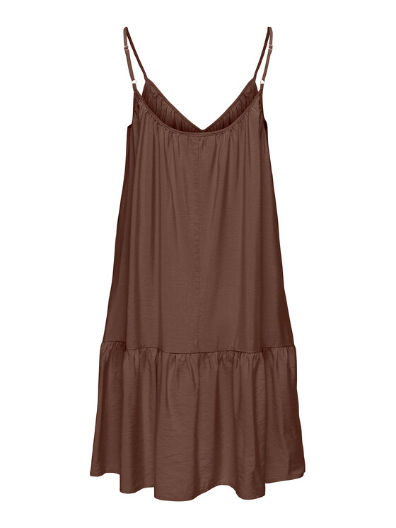 ONLY ONLY Sommerkleid Misara 15373962 Dunkelbraun Regular Fit