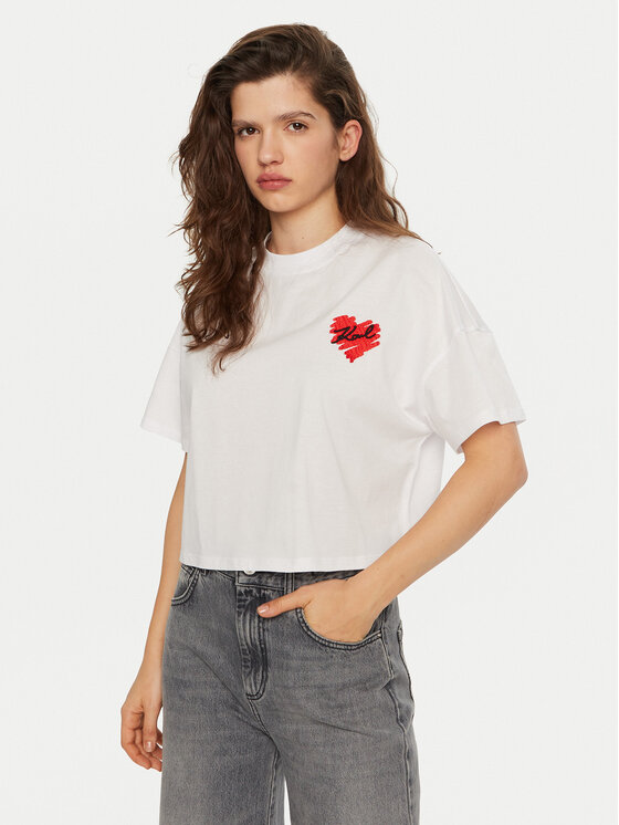 KARL LAGERFELD KARL LAGERFELD T-Shirt A1W17074 Biały Regular Fit