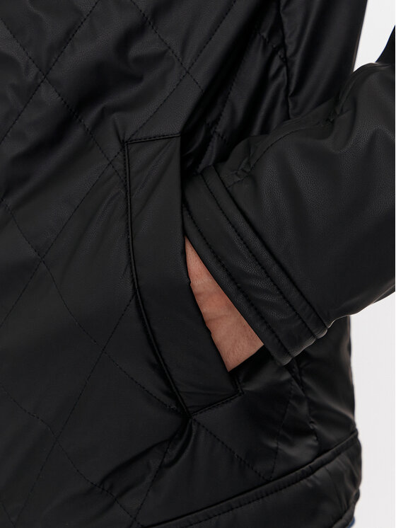 Guess Guess Μπουφάν από απομίμηση δέρματος Quilted M4RL01 WFHD0 Μαύρο Regular Fit