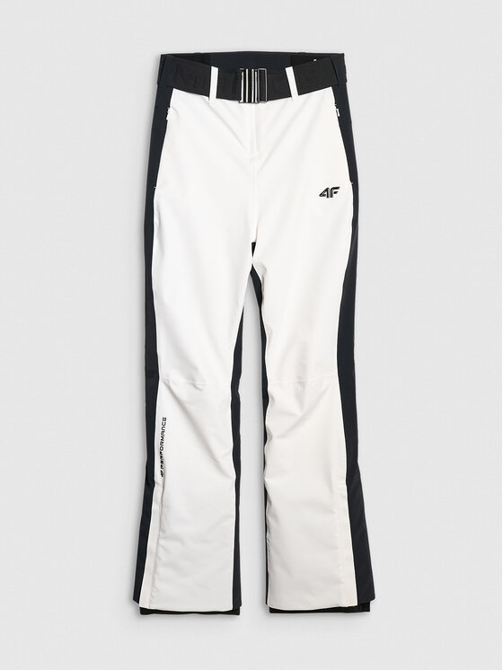4F 4F Lyžařské kalhoty SKI PERFORMANCE Bílá Slim Fit