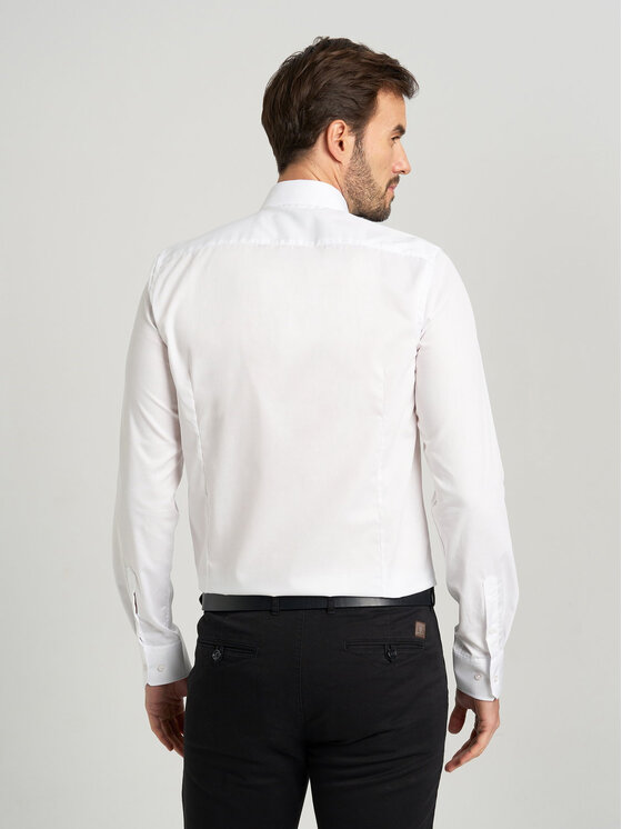 Willsoor Willsoor Koszula 47451sl Biały Slim Fit