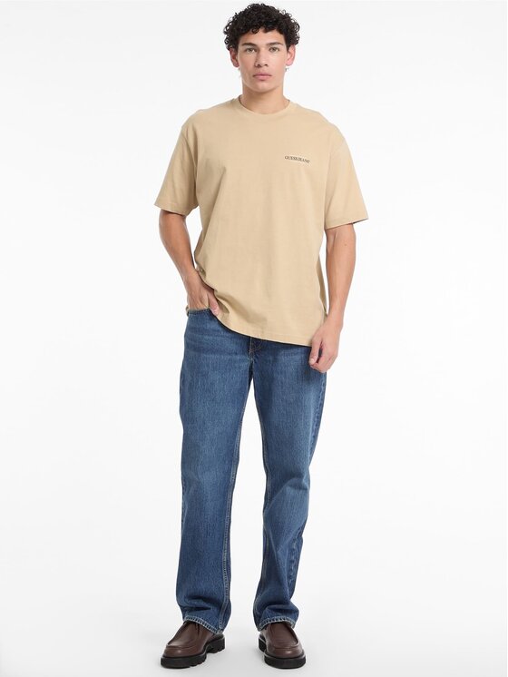 Guess Jeans Guess Jeans T-shirt 168449 Beige Classic Fit