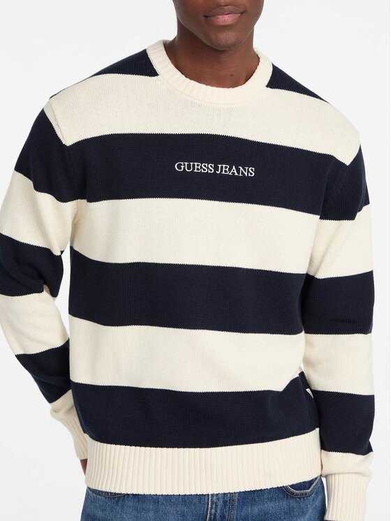 Guess Guess Sweter 168475 Beżowy Classic Fit