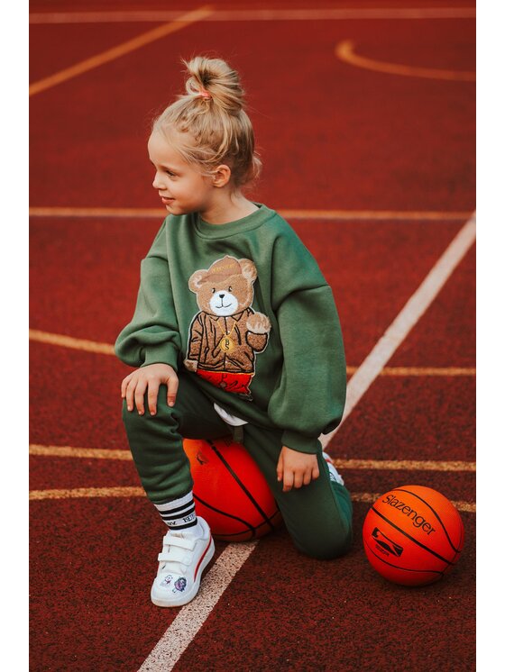 Bejbi Story Bejbi Story Bluza Snoop Teddy Zielony Oversize