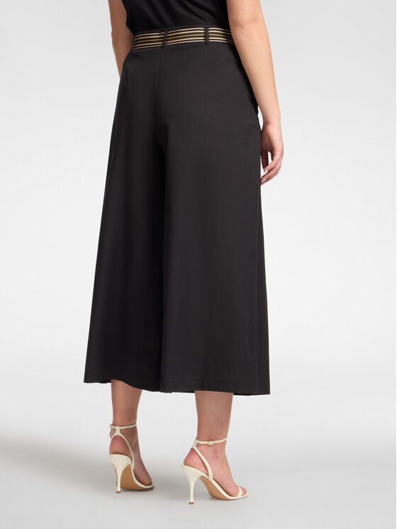 Elena Mirò Elena Mirò Spodnie materiałowe P004P000491N033 Czarny Cropp Fit