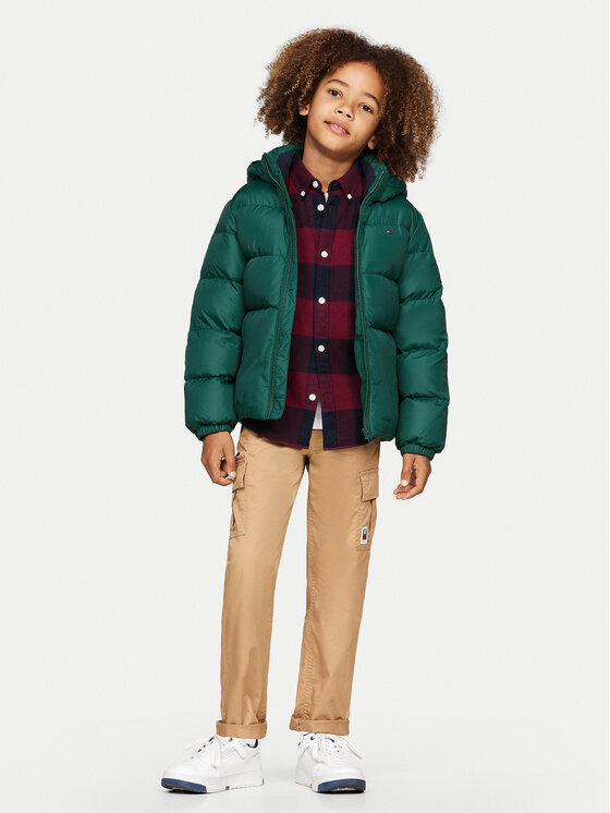 Tommy Hilfiger Tommy Hilfiger Зимно яке Essential KB0KB08341 D Зелен Regular Fit