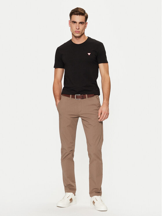 Guess Guess Tričko M2YI24 J1314 Čierna Slim Fit