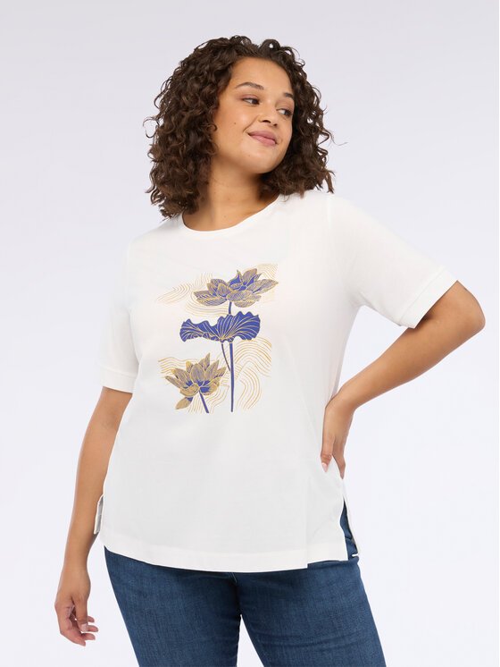 Fiorella Rubino Fiorella Rubino T-shirt G01WL008830N011 Bianco Regular Fit