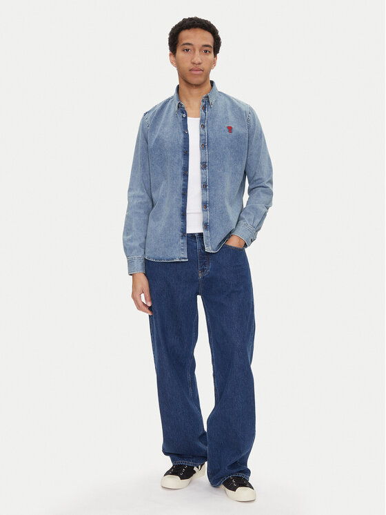 AMI Paris AMI Paris Koszula jeansowa USH063.DE0056 Niebieski Regular Fit