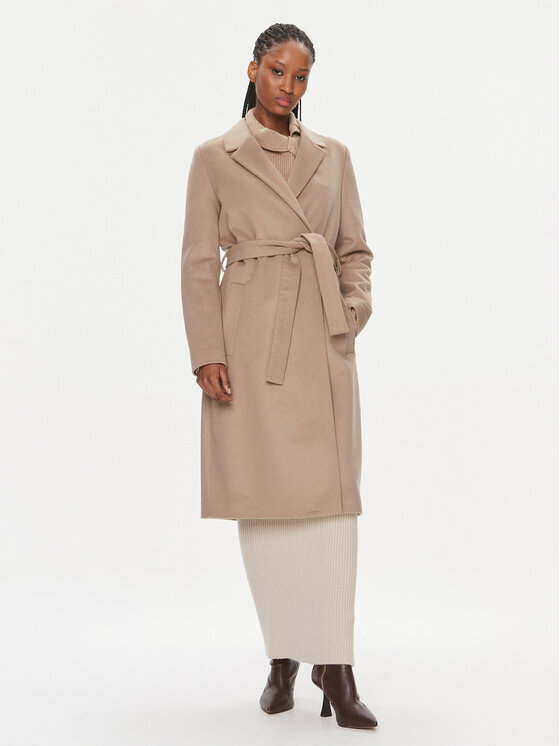 Calvin Klein Calvin Klein Volneni plašč Essential K20K205937 Bež Regular Fit