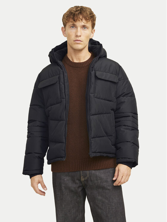 Jack & Jones Jack & Jones Geacă de iarnă Build 12256858 Negru Regular Fit