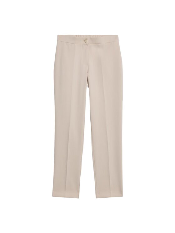 Oltre Oltre Pantaloni di tessuto P017R109099N002 Crema Regular Fit
