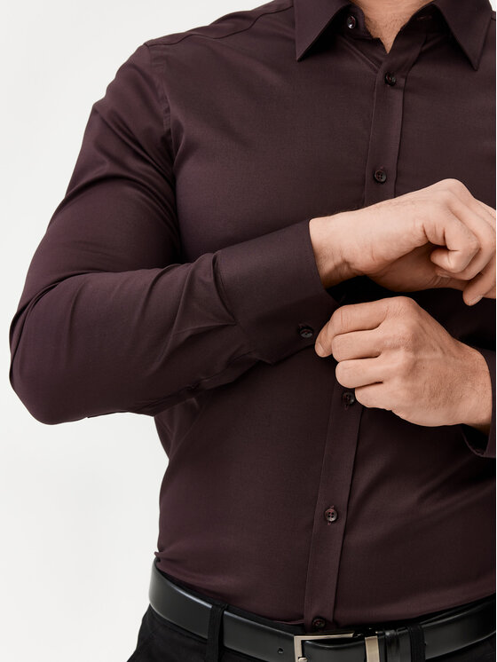 Evenemen Evenemen Koszula Punto G2 Brązowy Slim Fit