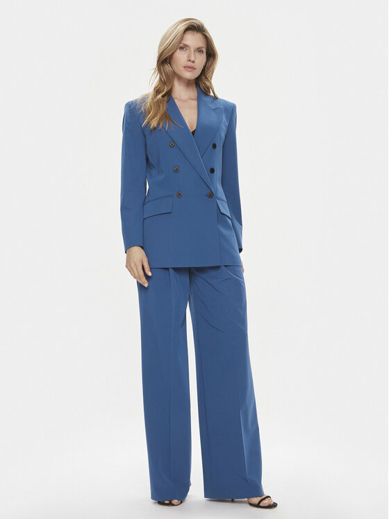 HUGO Hugo Stoffhose Hasiya 50505370 Blau Relaxed Fit