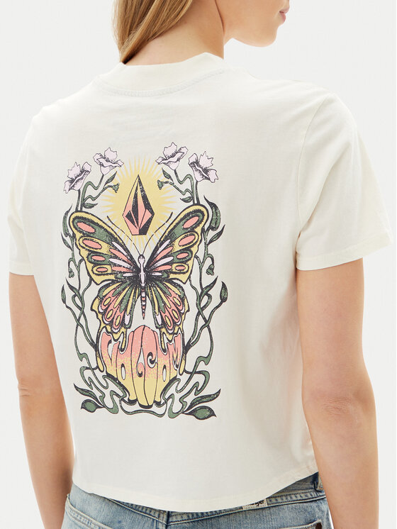 Volcom Volcom Póló Pocket Dial B3512500 Ekru Boxy Fit
