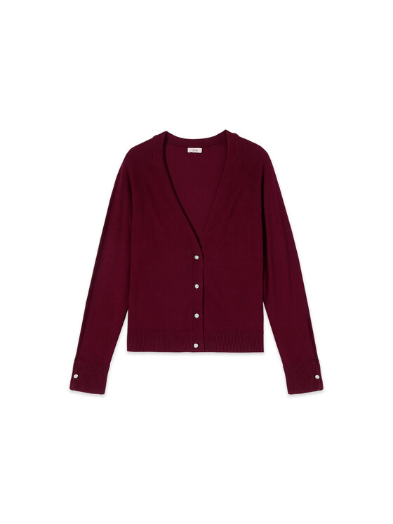 Oltre Oltre Cardigan M310J005564N016 Bordeaux Regular Fit
