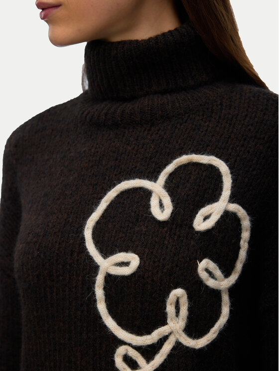 Vero Moda Vero Moda Поло Fatima 10335036 Кафяв Regular Fit
