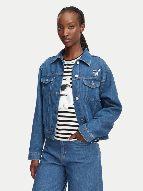 KARL LAGERFELD Geacă de blugi B3W14010 Albastru Regular Fit