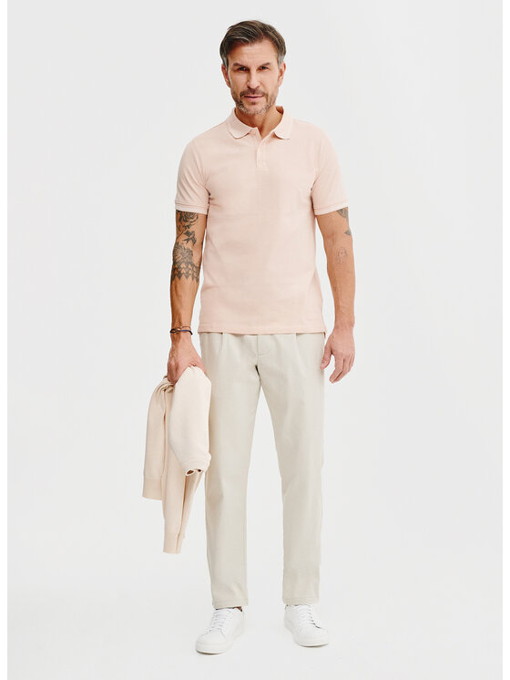 Pako Lorente Pako Lorente Polo P25SF-TX-004 Różowy Classic Fit