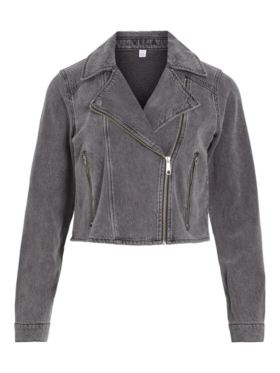 Vila Vila Jeansjacke Kiki 14104772 Grau Regular Fit