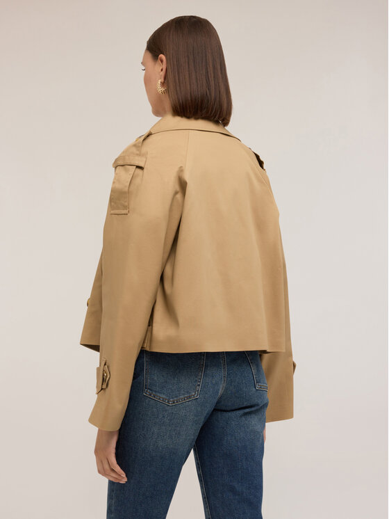 Motivi Motivi Cappotto R239W000137N002 Écru Regular Fit