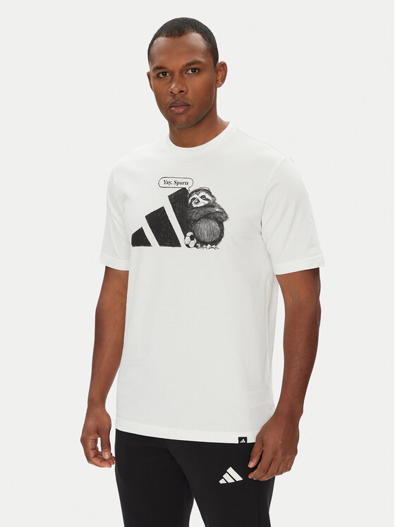 adidas adidas T-shirt Yay Sports Graphic JL9256 Bijela Regular Fit