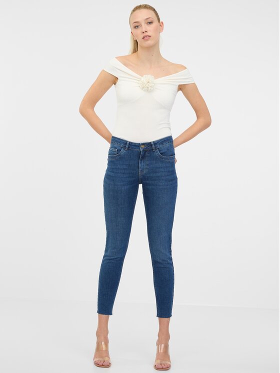 Orsay Orsay Bluzka 1000576044000__XXS Biały Regular Fit