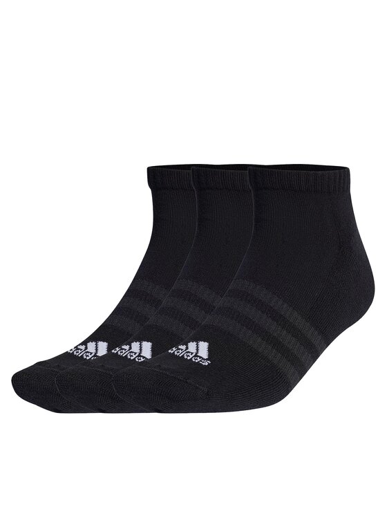Șosete Scurte Unisex adidas Cushioned Low-Cut Socks 3 Pairs IC1332 black/white