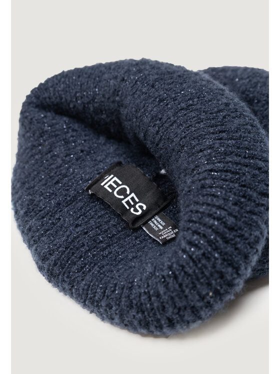 Pieces Pieces Berretto Pcpyron Lurex Hood Noos Bc Blu
