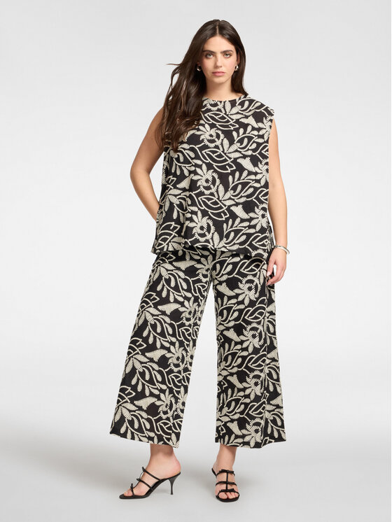 Elena Mirò Elena Mirò Top D018E100025N001 Czarny Regular Fit