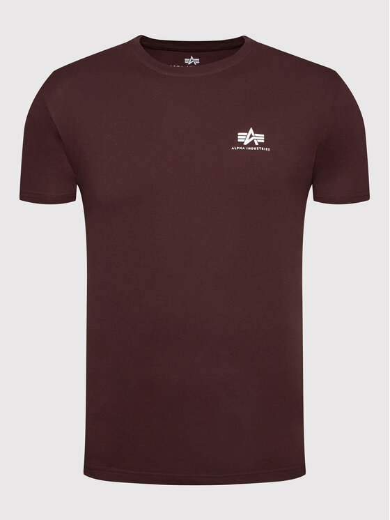 Alpha Industries Alpha Industries Tričko Basic Small Logo 188505 Bordová Regular Fit