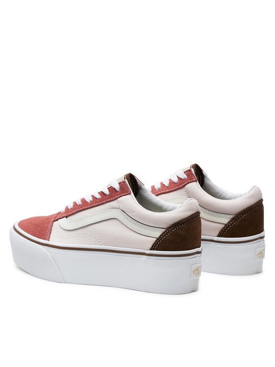 Vans old skool platform red on sale