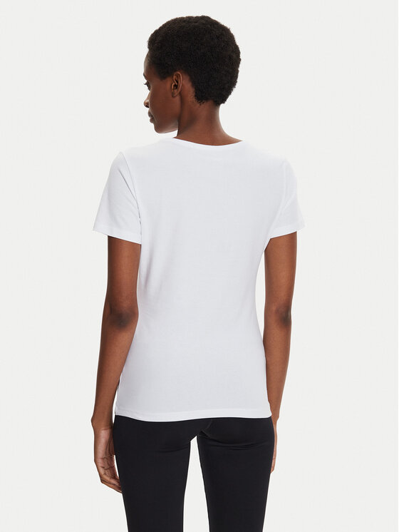 4F 4F Tričko 4FWMM00TTSHF1845 Biela Slim Fit