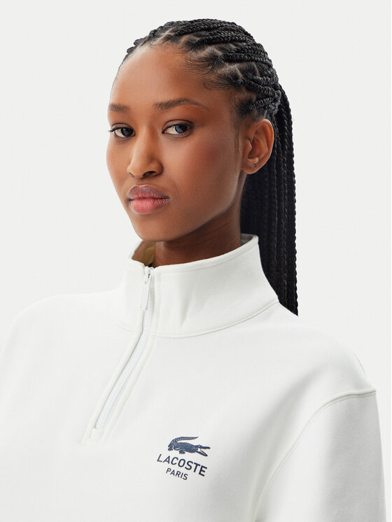 Lacoste Lacoste Bluză Unisex SH2735 Alb Regular Fit