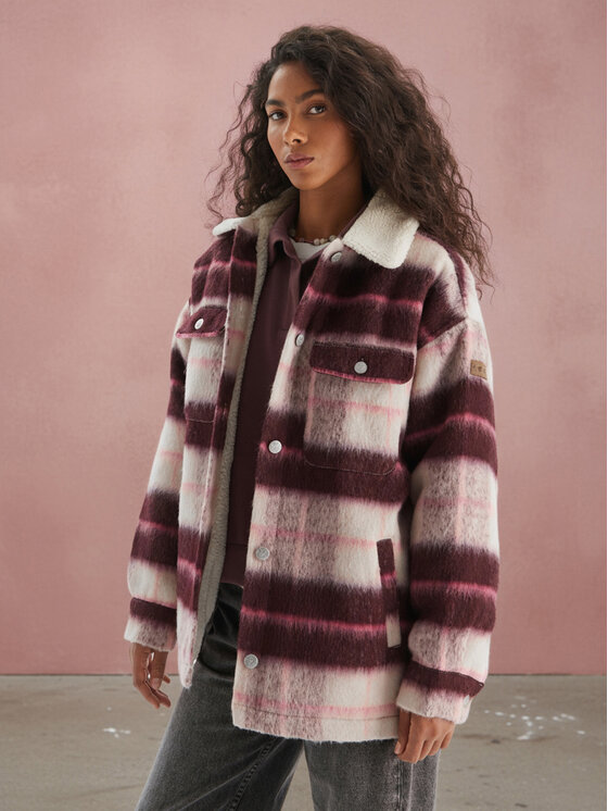 Roxy Roxy Prijelazna jakna Passage Of Time ERJJK03670 Tamnocrvena Relaxed Fit