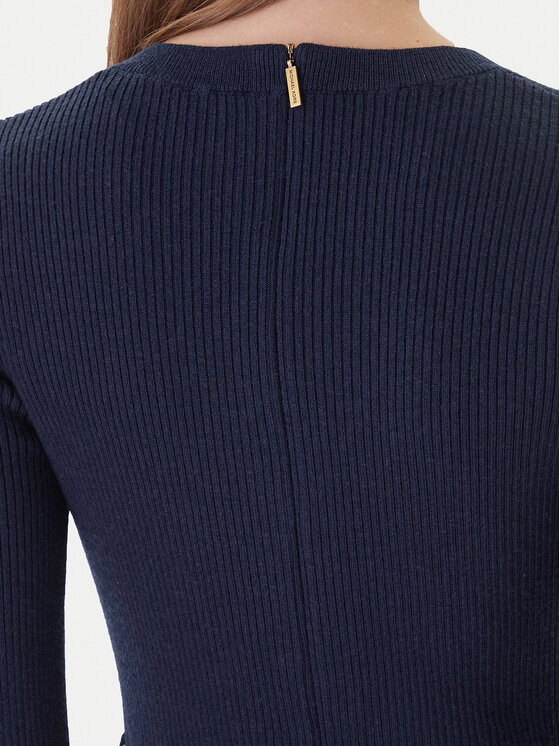 MICHAEL Michael Kors MICHAEL Michael Kors Плетена рокля MF5835G4VR Тъмносин Slim Fit