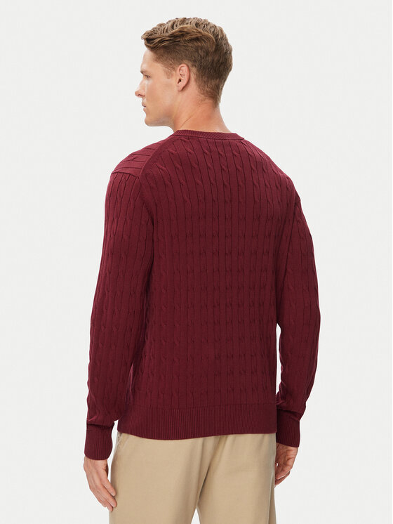 Tommy Hilfiger Tommy Hilfiger Sveter Classic MW0MW33132 Bordová Regular Fit