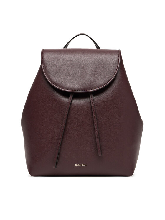 Calvin Klein Plecak Foil Logo Flap Backpack LV04F3297G Bordowy