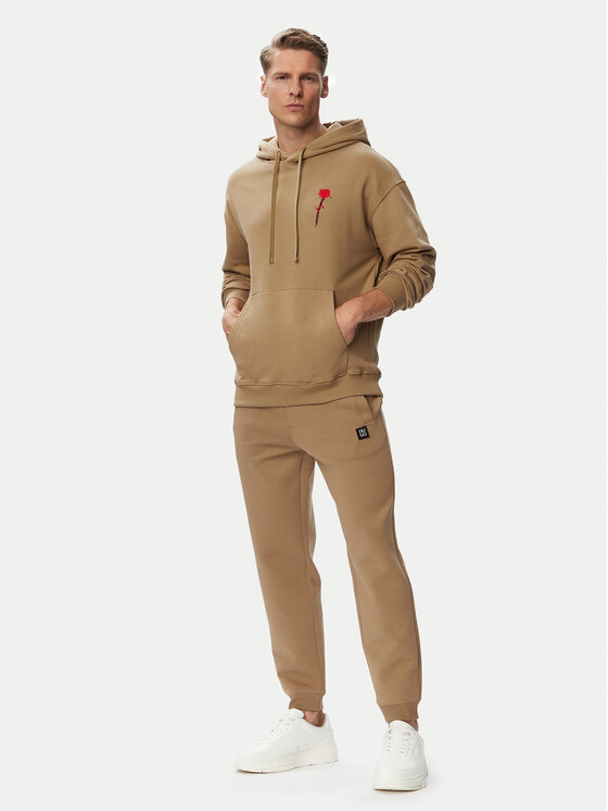HUGO HUGO Spodnie dresowe Dimacs 50533695 Beżowy Relaxed Fit