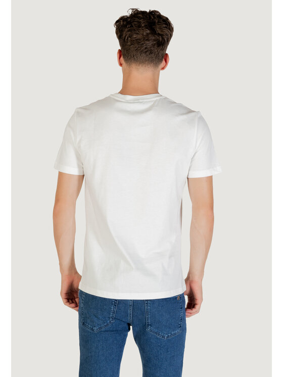 Antony Morato Antony Morato T-shirt STUTTGART REGULAR FIT WITH MATT PLASTIC AND FLOCK LOGO PRINT Bianco Regular Fit