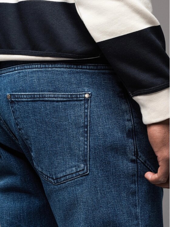 Ombre Ombre Jeansy OM-PADP-0227 Niebieski Carrot Fit