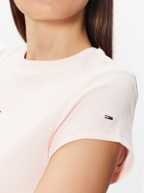 Tommy Jeans Tommy Jeans Тишърт Baby Mirror DW0DW16289 Розов Regular Fit
