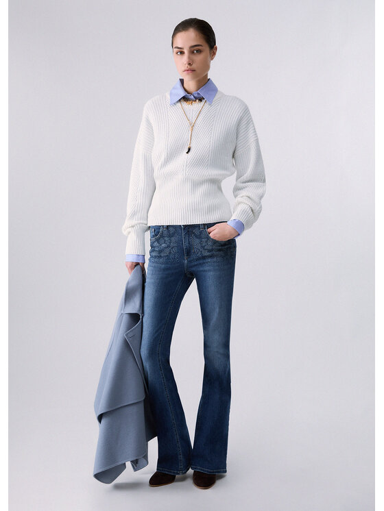 Liu Jo Liu Jo Maglione WF6233MS05110701 Bianco Regular Fit