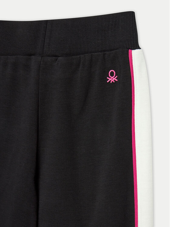 United Colors Of Benetton United Colors Of Benetton Pantaloni trening 330SCF05B Negru Wide Leg