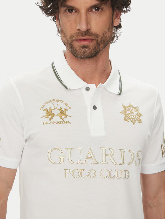 La Martina La Martina Polo Achille MAPG30 PK097 Bianco Regular Fit