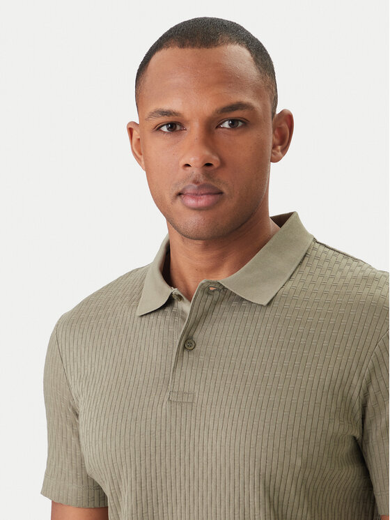 JOOP! JOOP! Тениска с яка и копчета Jorge 30101934 Зелен Slim Fit